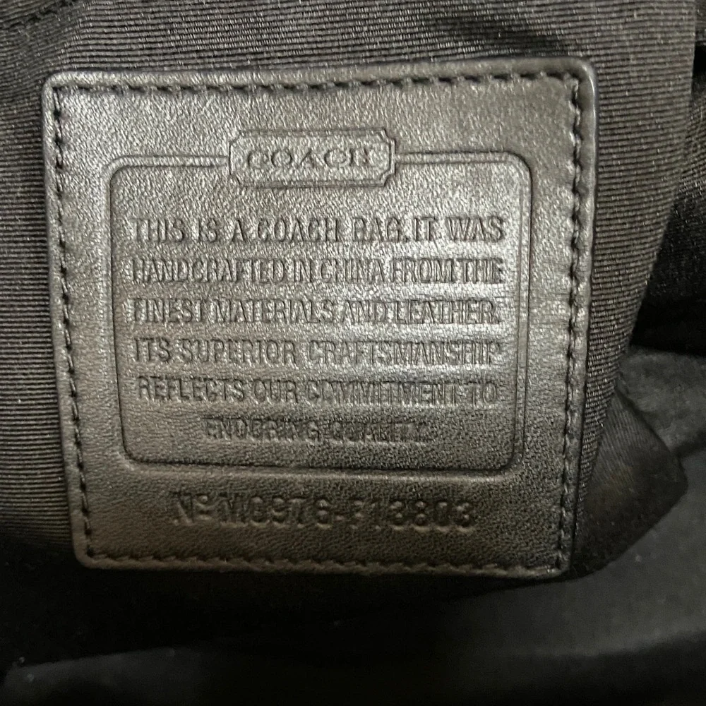 Coach 2009 Stripe Jacquard Black and Gray Baby Bag (F13803) - Picture 2 of 16